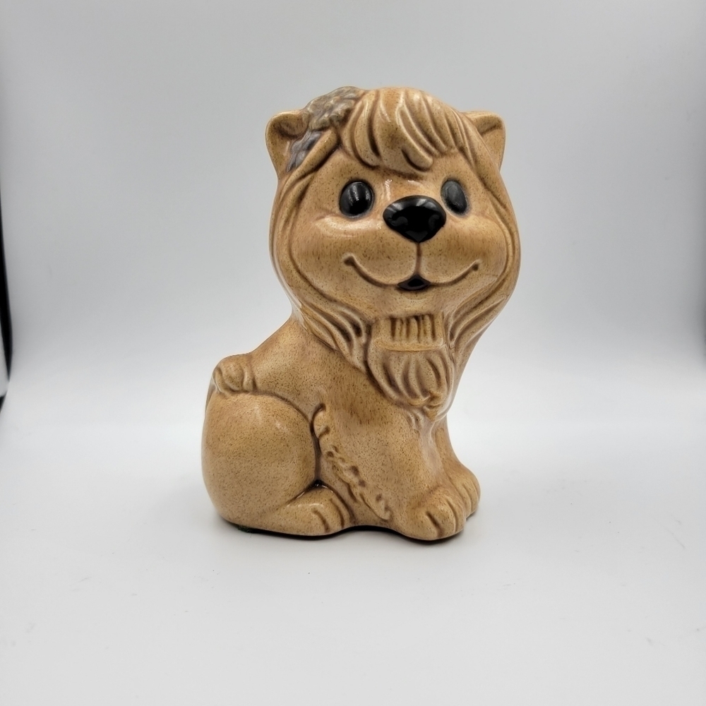 Vintage Lion Figurine with Florals